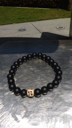 NRL Hand-Crafted Onyx Bracelet